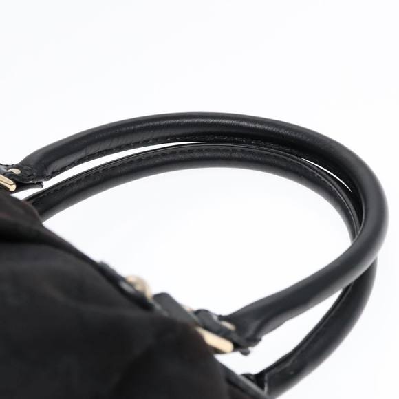 GUCCI GG Canvas Hand Bag 2way Black Gold 247902 Auth 91392 - Picture 9 of 16
